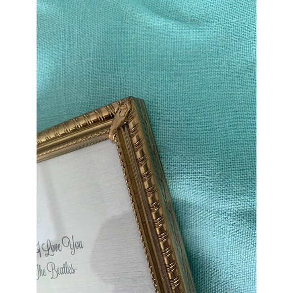 1960s Gold Table Frame Beatles Song P.S. I Love You - Picture 7 of 10
